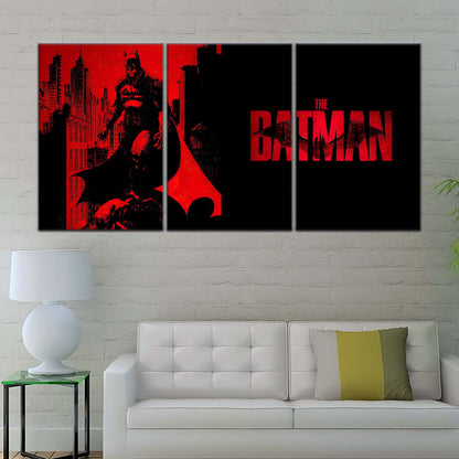 DC Wall Art - DCEU5017 - The Batman - Dark Knight in Red Shadows - DC Extended Universe Poster - DC Extended Universe Canvas