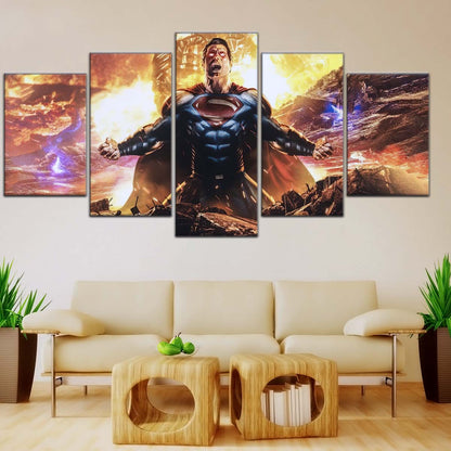 DC Wall Art - DCEU5018 - Superman - Zack Snyder’s Justice League Epic Scene - DC Extended Universe Poster - DC Extended Universe Canvas