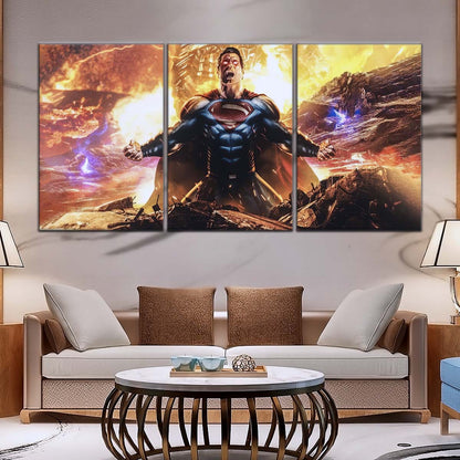 DC Wall Art - DCEU5018 - Superman - Zack Snyder’s Justice League Epic Scene - DC Extended Universe Poster - DC Extended Universe Canvas