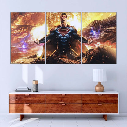 DC Wall Art - DCEU5018 - Superman - Zack Snyder’s Justice League Epic Scene - DC Extended Universe Poster - DC Extended Universe Canvas