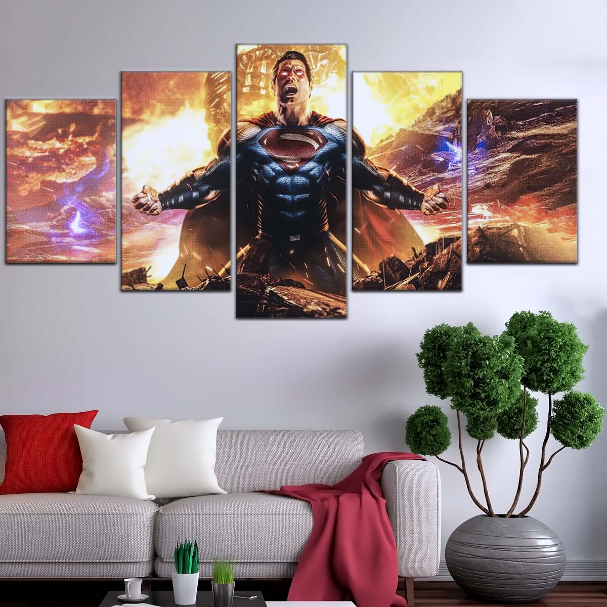 DC Wall Art - DCEU5018 - Superman - Zack Snyder’s Justice League Epic Scene - DC Extended Universe Poster - DC Extended Universe Canvas
