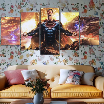 DC Wall Art - DCEU5018 - Superman - Zack Snyder’s Justice League Epic Scene - DC Extended Universe Poster - DC Extended Universe Canvas