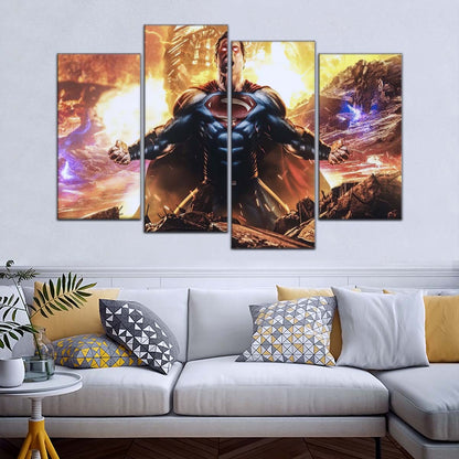 DC Wall Art - DCEU5018 - Superman - Zack Snyder’s Justice League Epic Scene - DC Extended Universe Poster - DC Extended Universe Canvas