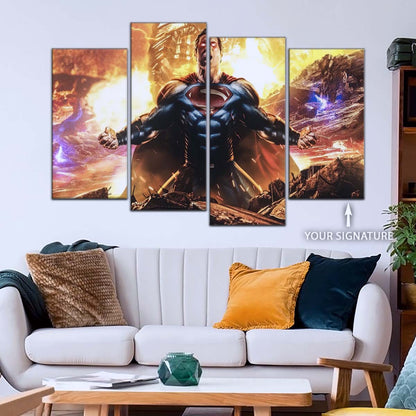 DC Wall Art - DCEU5018 - Superman - Zack Snyder’s Justice League Epic Scene - DC Extended Universe Poster - DC Extended Universe Canvas