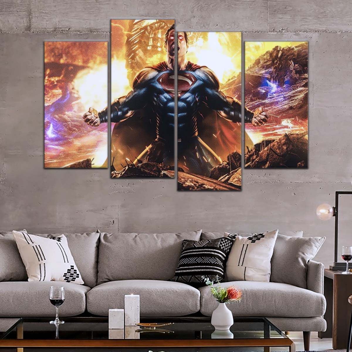 DC Wall Art - DCEU5018 - Superman - Zack Snyder’s Justice League Epic Scene - DC Extended Universe Poster - DC Extended Universe Canvas