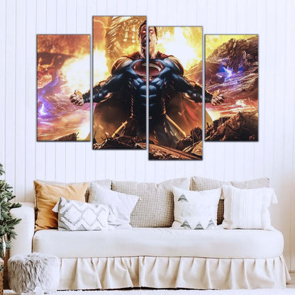 DC Wall Art - DCEU5018 - Superman - Zack Snyder’s Justice League Epic Scene - DC Extended Universe Poster - DC Extended Universe Canvas