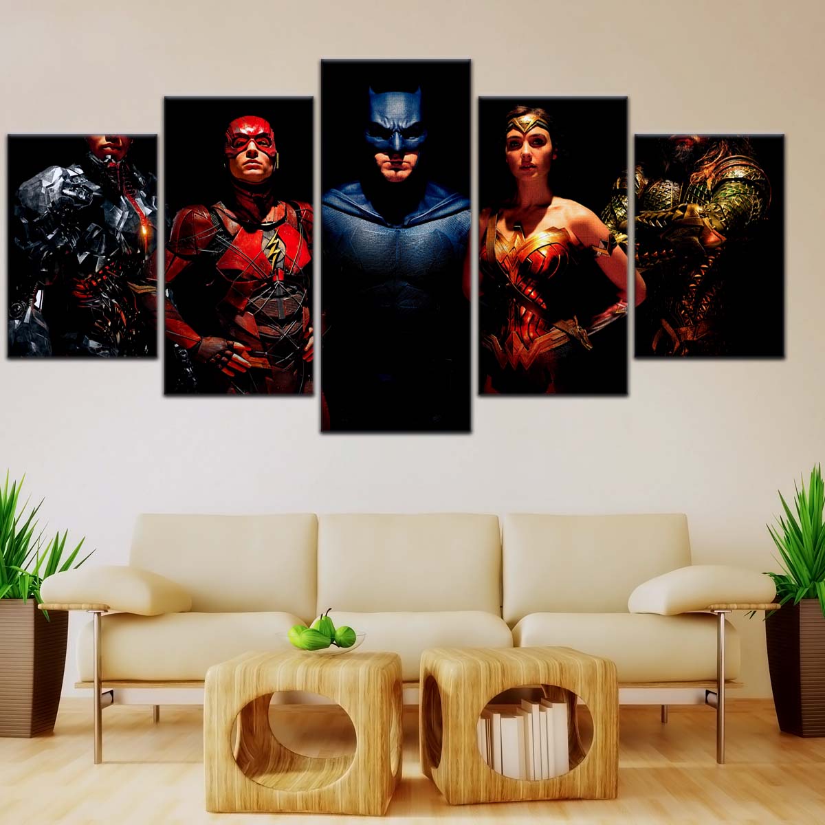 DC Wall Art - DCEU5019 - Superman - Batman - Wonder Woman - Aquaman - Flash - Zack Snyder's Justice League Heroes - DC Extended Universe Poster - DC Extended Universe Canvas