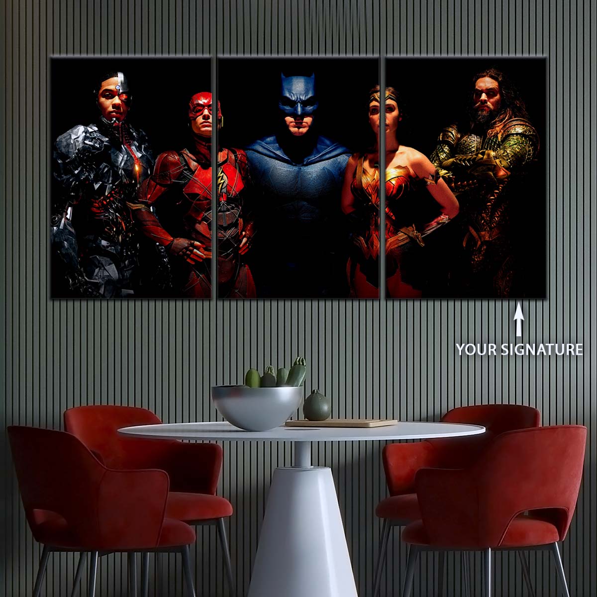 DC Wall Art - DCEU5019 - Superman - Batman - Wonder Woman - Aquaman - Flash - Zack Snyder's Justice League Heroes - DC Extended Universe Poster - DC Extended Universe Canvas
