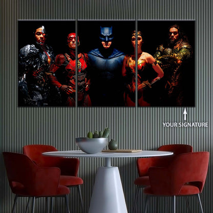 DC Wall Art - DCEU5019 - Superman - Batman - Wonder Woman - Aquaman - Flash - Zack Snyder's Justice League Heroes - DC Extended Universe Poster - DC Extended Universe Canvas