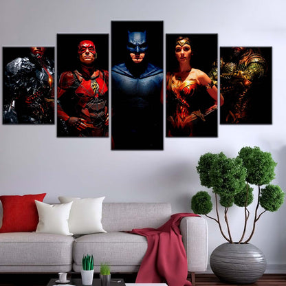 DC Wall Art - DCEU5019 - Superman - Batman - Wonder Woman - Aquaman - Flash - Zack Snyder's Justice League Heroes - DC Extended Universe Poster - DC Extended Universe Canvas