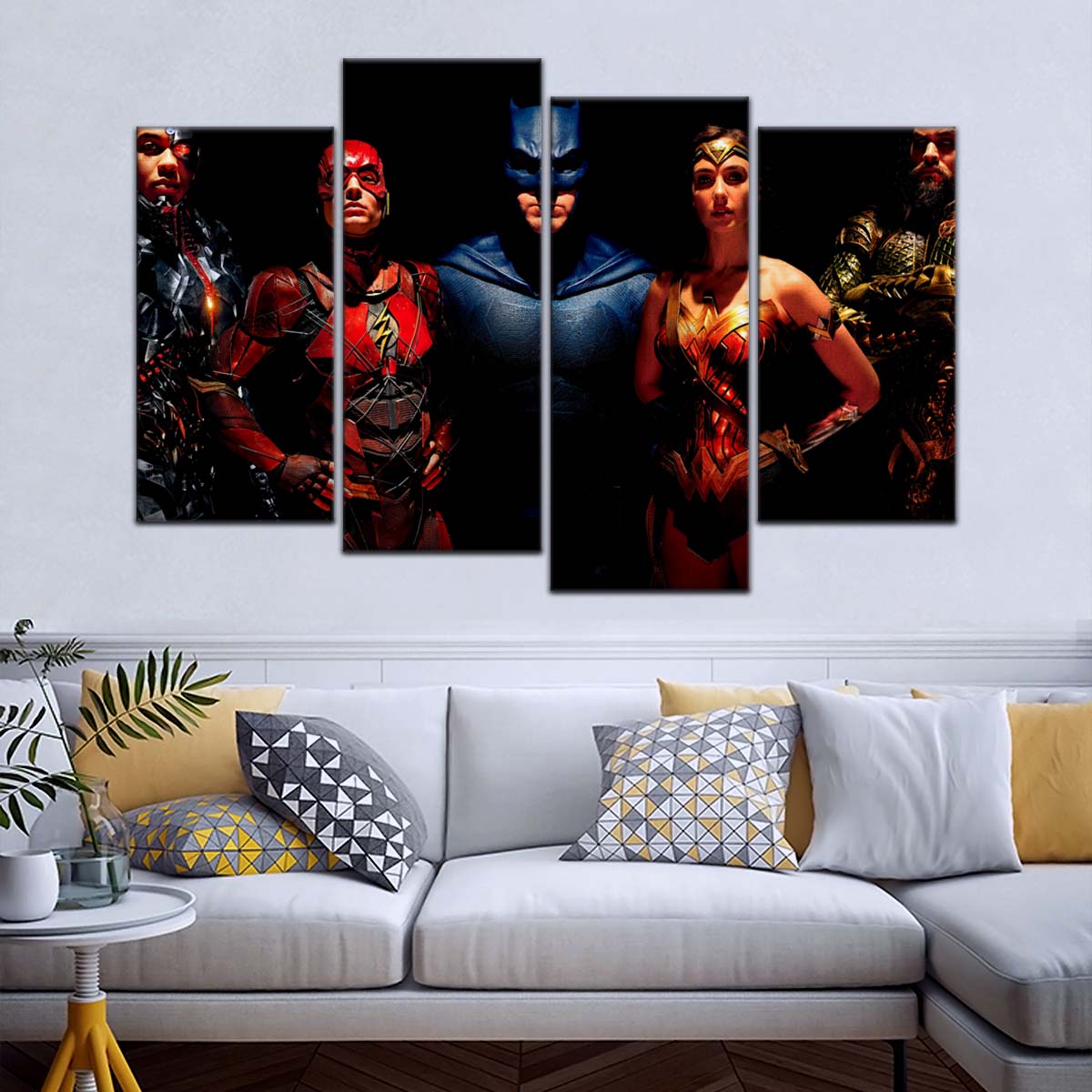 DC Wall Art - DCEU5019 - Superman - Batman - Wonder Woman - Aquaman - Flash - Zack Snyder's Justice League Heroes - DC Extended Universe Poster - DC Extended Universe Canvas