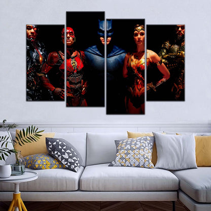 DC Wall Art - DCEU5019 - Superman - Batman - Wonder Woman - Aquaman - Flash - Zack Snyder's Justice League Heroes - DC Extended Universe Poster - DC Extended Universe Canvas