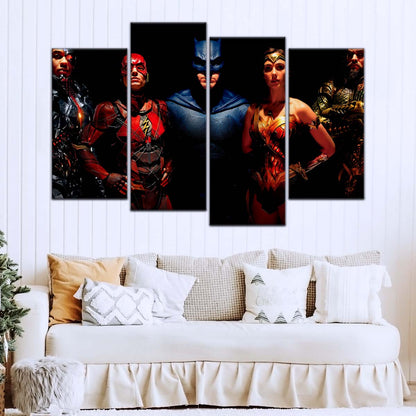 DC Wall Art - DCEU5019 - Superman - Batman - Wonder Woman - Aquaman - Flash - Zack Snyder's Justice League Heroes - DC Extended Universe Poster - DC Extended Universe Canvas