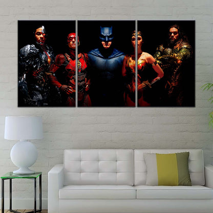 DC Wall Art - DCEU5019 - Superman - Batman - Wonder Woman - Aquaman - Flash - Zack Snyder's Justice League Heroes - DC Extended Universe Poster - DC Extended Universe Canvas