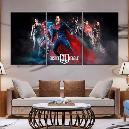 DC Wall Art - DCEU5020 - Superman - Batman - Wonder Woman - Aquaman - Flash - Zack Snyder's Justice League - DC Extended Universe Poster - DC Extended Universe Canvas