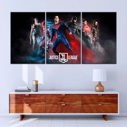 DC Wall Art - DCEU5020 - Superman - Batman - Wonder Woman - Aquaman - Flash - Zack Snyder's Justice League - DC Extended Universe Poster - DC Extended Universe Canvas