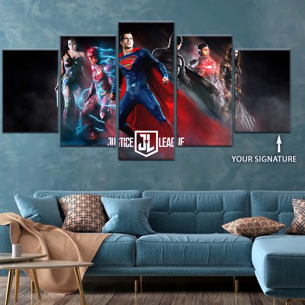 DC Wall Art - DCEU5020 - Superman - Batman - Wonder Woman - Aquaman - Flash - Zack Snyder's Justice League - DC Extended Universe Poster - DC Extended Universe Canvas