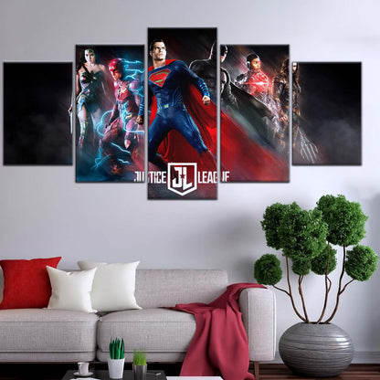 DC Wall Art - DCEU5020 - Superman - Batman - Wonder Woman - Aquaman - Flash - Zack Snyder's Justice League - DC Extended Universe Poster - DC Extended Universe Canvas