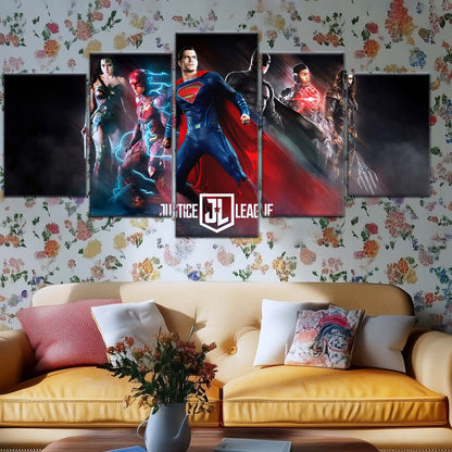 DC Wall Art - DCEU5020 - Superman - Batman - Wonder Woman - Aquaman - Flash - Zack Snyder's Justice League - DC Extended Universe Poster - DC Extended Universe Canvas