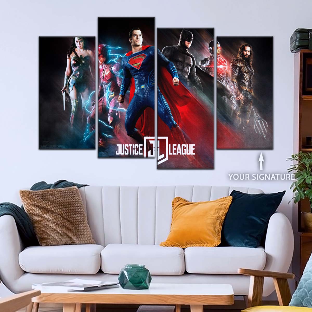 DC Wall Art - DCEU5020 - Superman - Batman - Wonder Woman - Aquaman - Flash - Zack Snyder's Justice League - DC Extended Universe Poster - DC Extended Universe Canvas