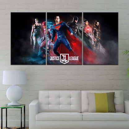 DC Wall Art - DCEU5020 - Superman - Batman - Wonder Woman - Aquaman - Flash - Zack Snyder's Justice League - DC Extended Universe Poster - DC Extended Universe Canvas