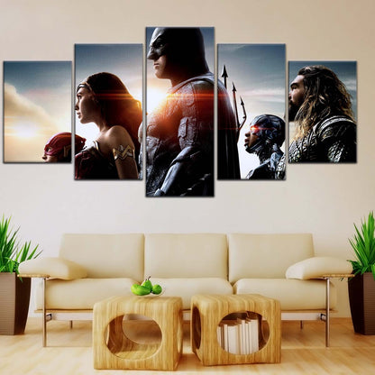 DC Wall Art - DCEU5021 - Superman - Batman - Wonder Woman - Aquaman - Flash - Zack Snyder's Justice League - DC Extended Universe Poster - DC Extended Universe Canvas