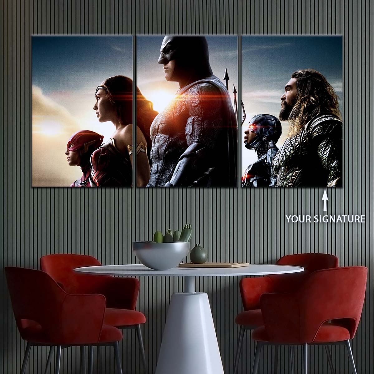 DC Wall Art - DCEU5021 - Superman - Batman - Wonder Woman - Aquaman - Flash - Zack Snyder's Justice League - DC Extended Universe Poster - DC Extended Universe Canvas