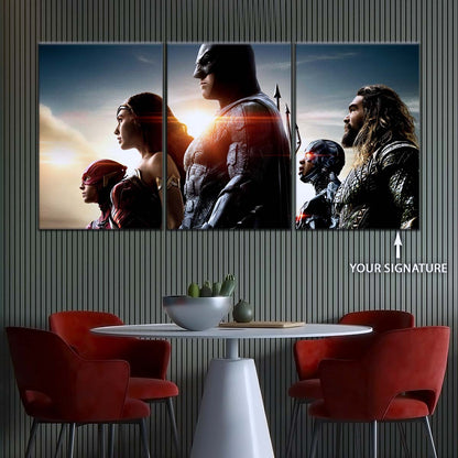 DC Wall Art - DCEU5021 - Superman - Batman - Wonder Woman - Aquaman - Flash - Zack Snyder's Justice League - DC Extended Universe Poster - DC Extended Universe Canvas