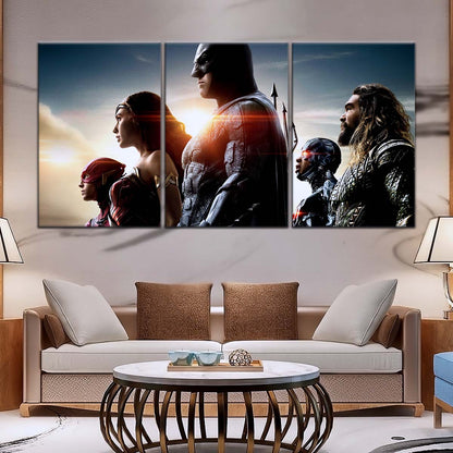 DC Wall Art - DCEU5021 - Superman - Batman - Wonder Woman - Aquaman - Flash - Zack Snyder's Justice League - DC Extended Universe Poster - DC Extended Universe Canvas