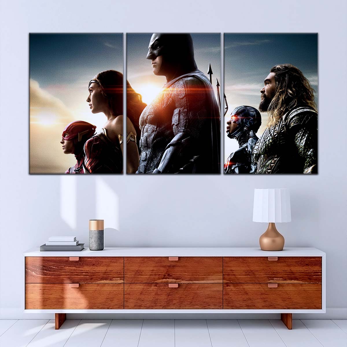 DC Wall Art - DCEU5021 - Superman - Batman - Wonder Woman - Aquaman - Flash - Zack Snyder's Justice League - DC Extended Universe Poster - DC Extended Universe Canvas