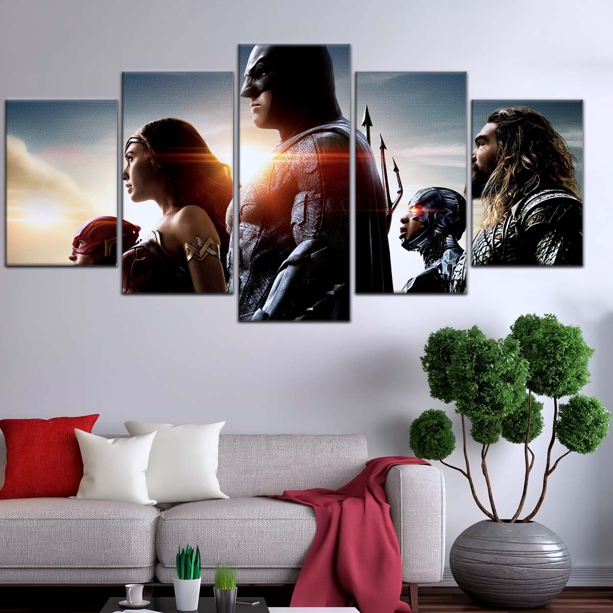 DC Wall Art - DCEU5021 - Superman - Batman - Wonder Woman - Aquaman - Flash - Zack Snyder's Justice League - DC Extended Universe Poster - DC Extended Universe Canvas