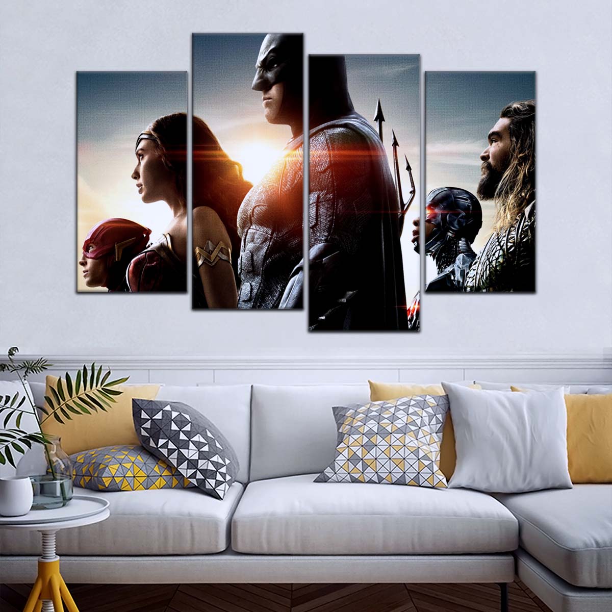 DC Wall Art - DCEU5021 - Superman - Batman - Wonder Woman - Aquaman - Flash - Zack Snyder's Justice League - DC Extended Universe Poster - DC Extended Universe Canvas