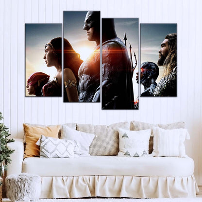 DC Wall Art - DCEU5021 - Superman - Batman - Wonder Woman - Aquaman - Flash - Zack Snyder's Justice League - DC Extended Universe Poster - DC Extended Universe Canvas