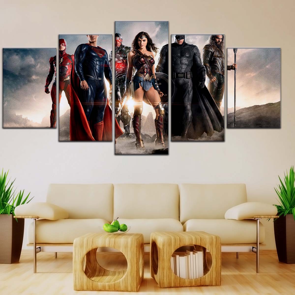 DC Wall Art - DCEU5022 - Superman - Batman - Wonder Woman - Aquaman - Flash - Zack Snyder's Justice League - DC Extended Universe Poster - DC Extended Universe Canvas