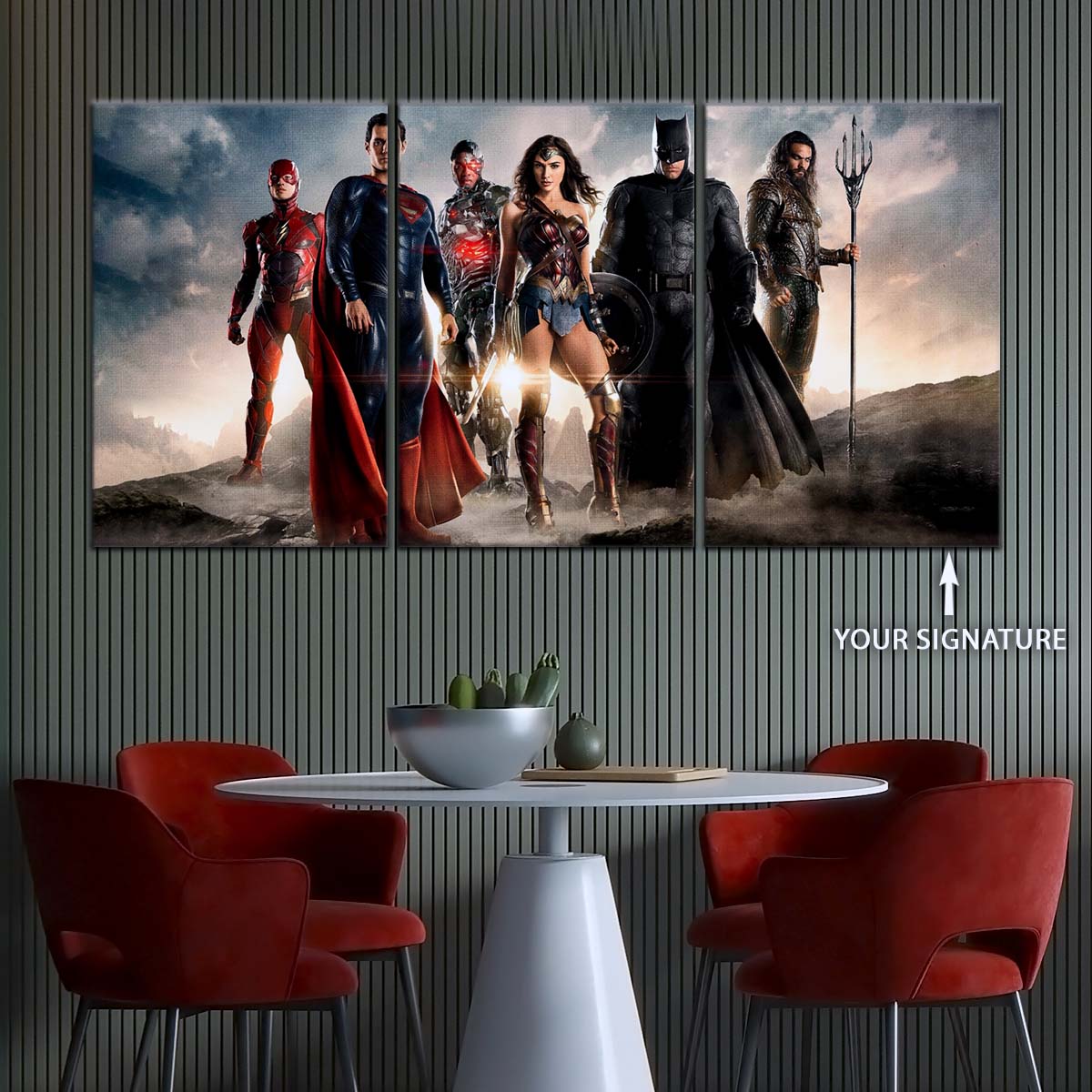 DC Wall Art - DCEU5022 - Superman - Batman - Wonder Woman - Aquaman - Flash - Zack Snyder's Justice League - DC Extended Universe Poster - DC Extended Universe Canvas
