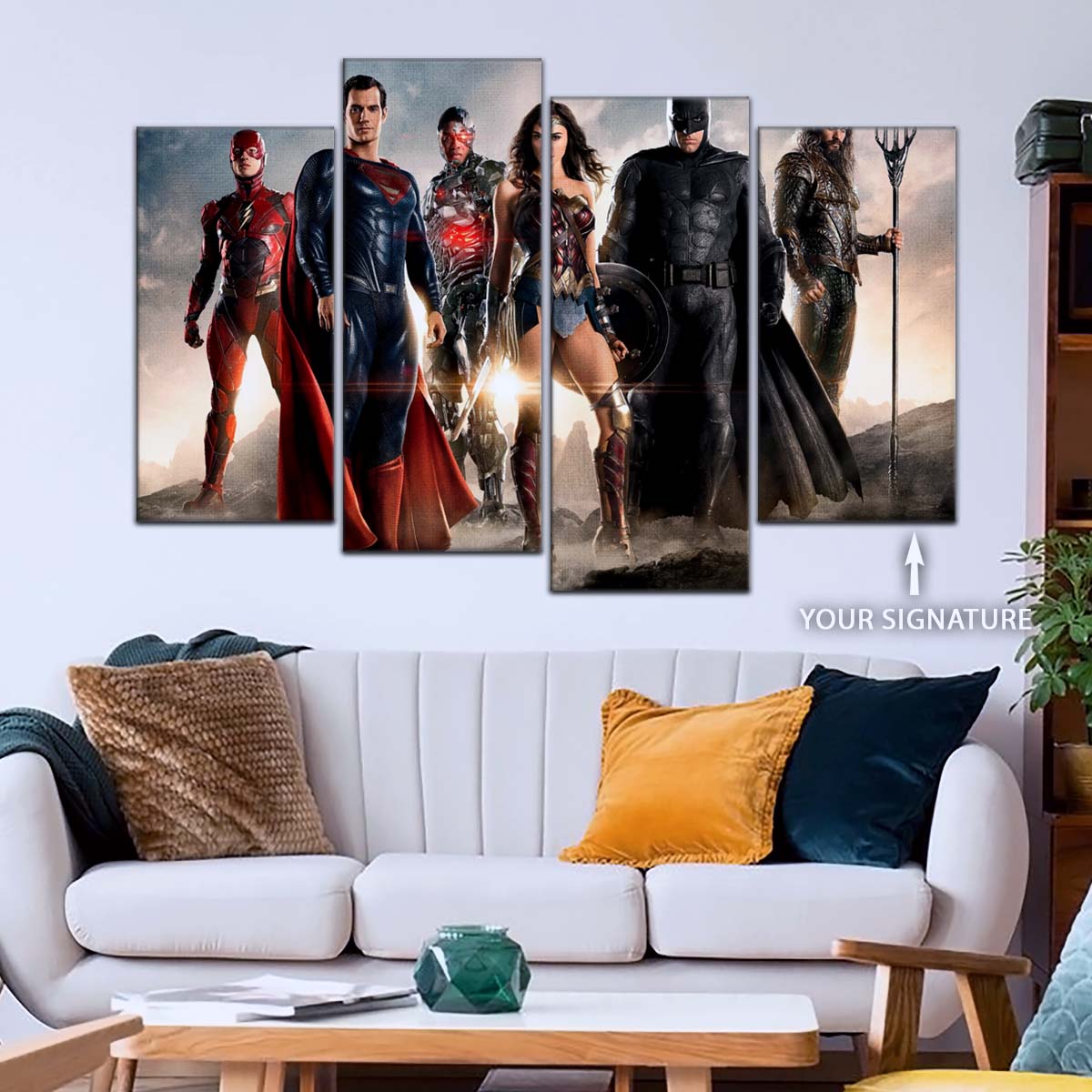 DC Wall Art - DCEU5022 - Superman - Batman - Wonder Woman - Aquaman - Flash - Zack Snyder's Justice League - DC Extended Universe Poster - DC Extended Universe Canvas