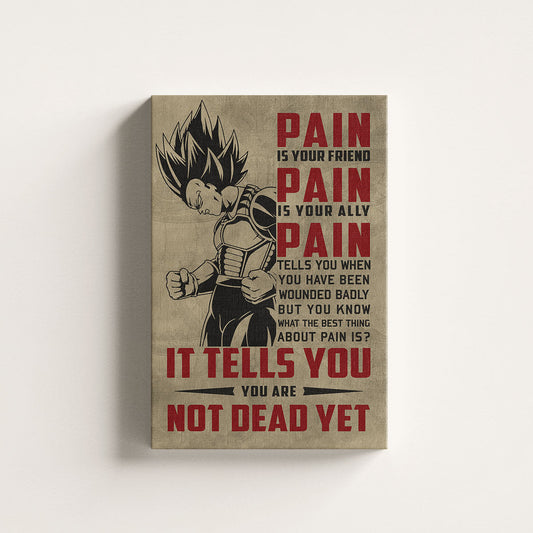Dragon Ball Canvas Wall Art - DR016 - Super Saiyan Vegeta - Pain Is Your Friend