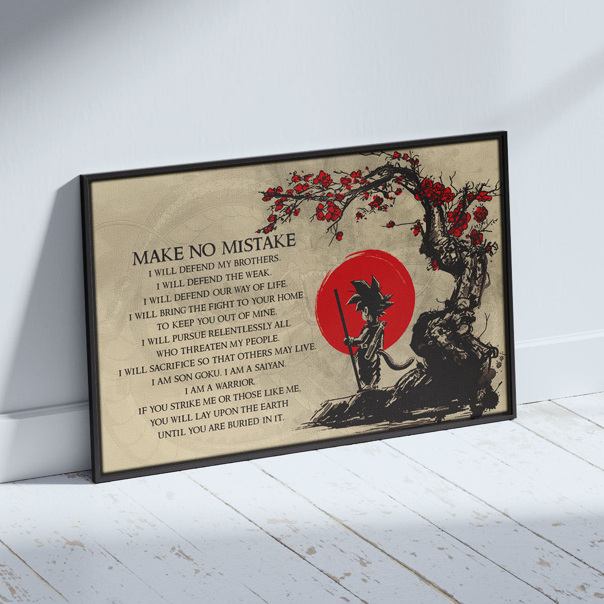 Dragon Ball Canvas Wall Art - DR022 - Goku - Make No Mistake