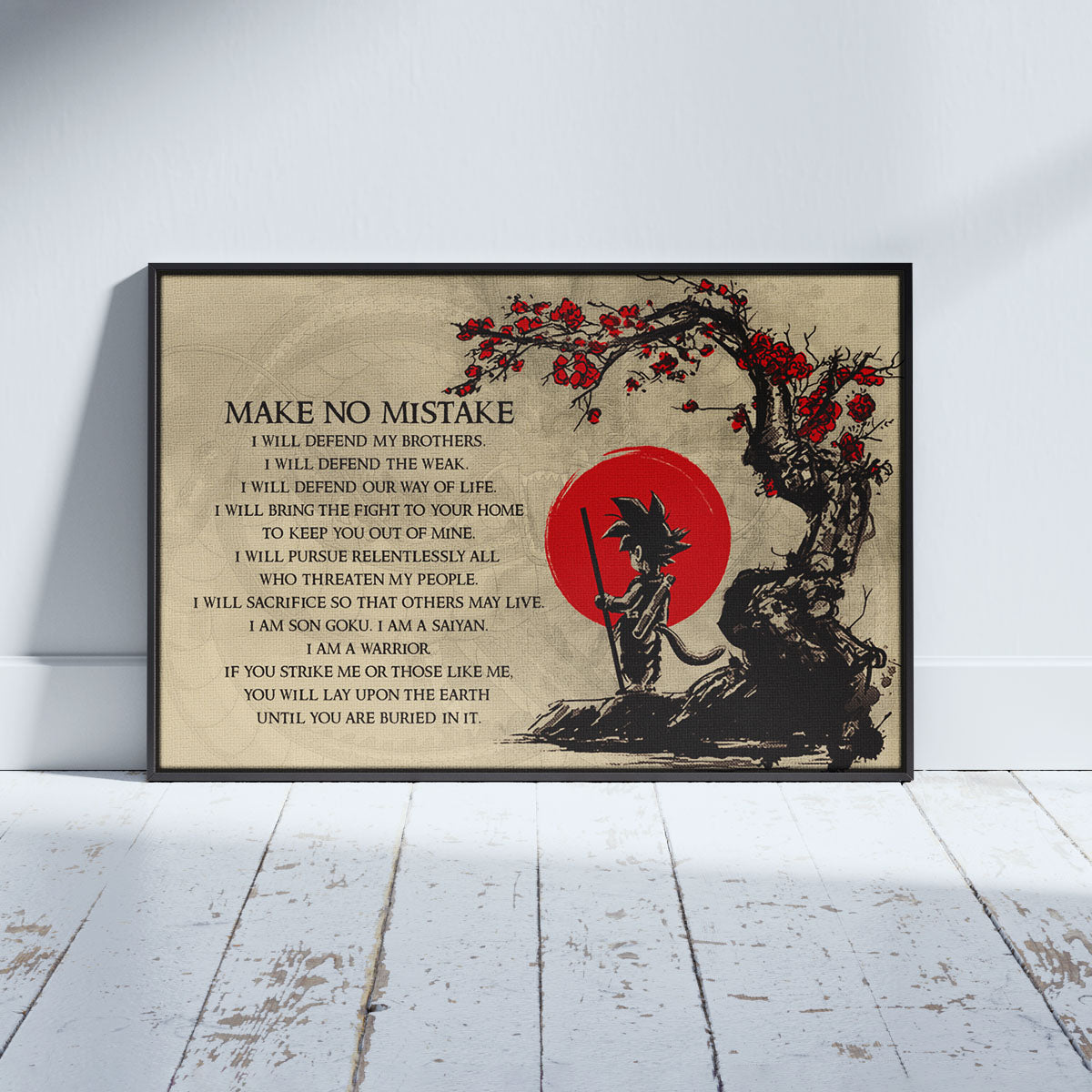 Dragon Ball Canvas Wall Art - DR022 - Goku - Make No Mistake