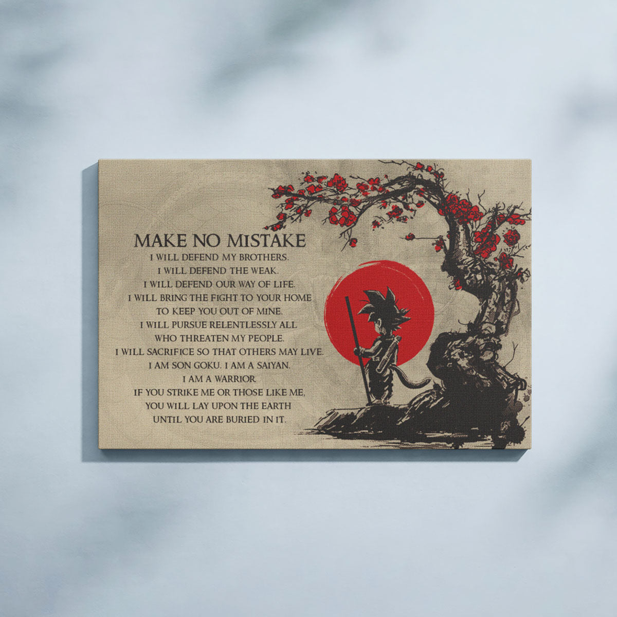 Dragon Ball Canvas Wall Art - DR022 - Goku - Make No Mistake