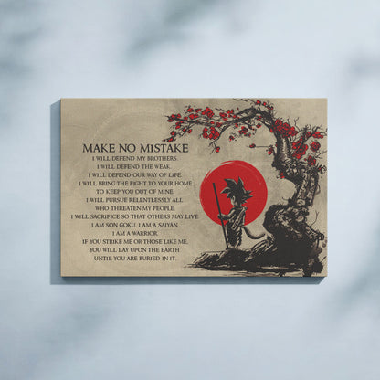 Dragon Ball Canvas Wall Art - DR022 - Goku - Make No Mistake
