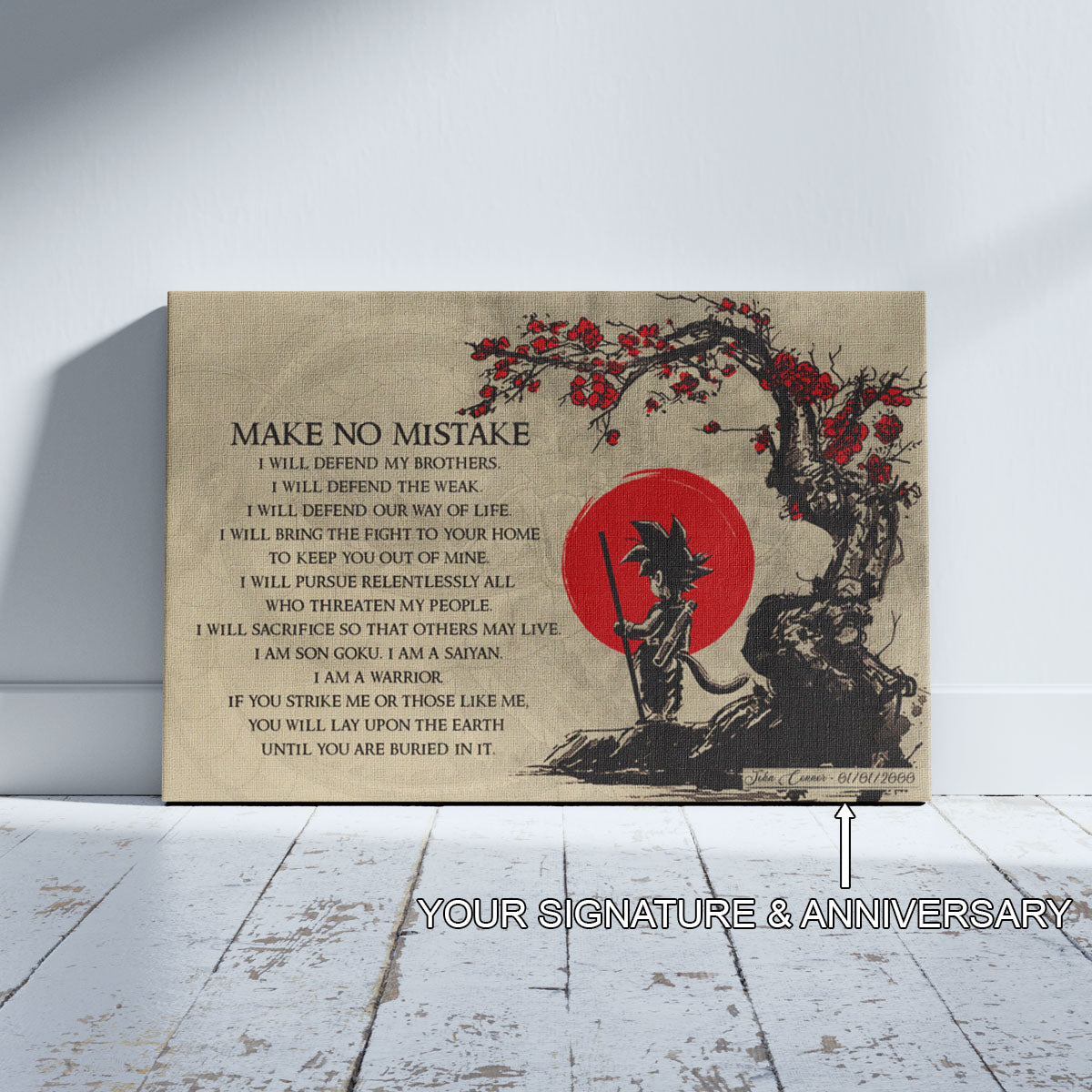 Dragon Ball Canvas Wall Art - DR022 - Goku - Make No Mistake
