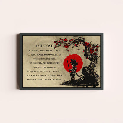 Dragon Ball Canvas Wall Art - DR024 - Goku - I Choose
