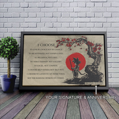 Dragon Ball Canvas Wall Art - DR024 - Goku - I Choose