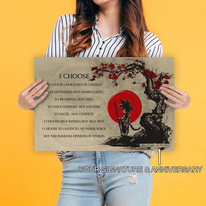 Dragon Ball Canvas Wall Art - DR024 - Goku - I Choose