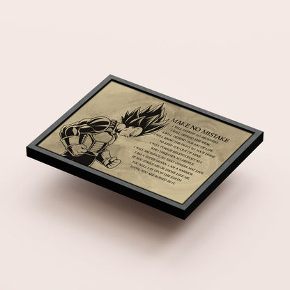 Dragon Ball Canvas Wall Art - DR026 - Super Saiyan Vegeta - Make No Mistake