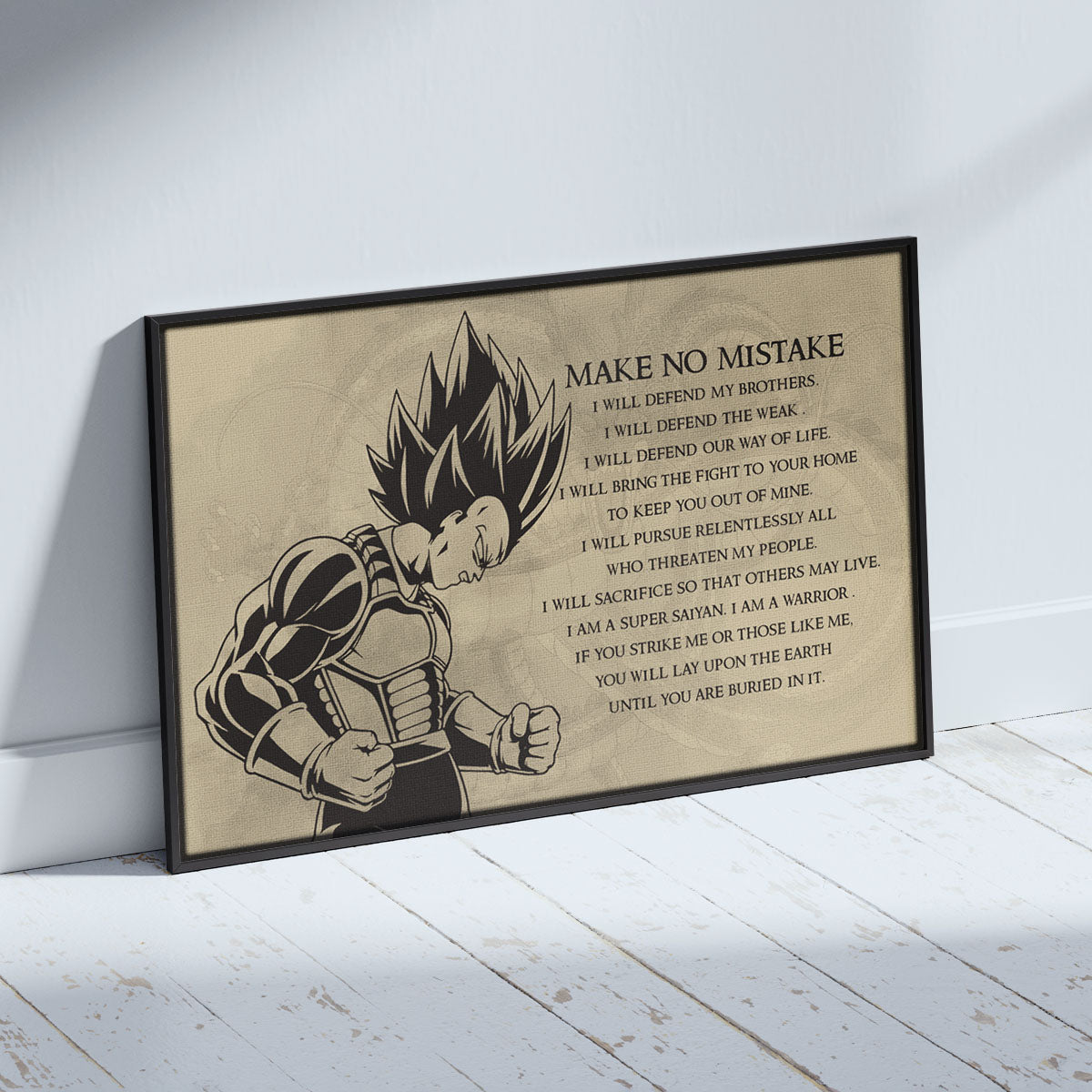 Dragon Ball Canvas Wall Art - DR026 - Super Saiyan Vegeta - Make No Mistake