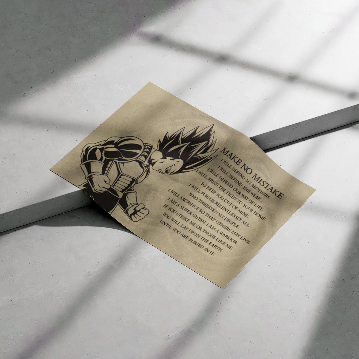Dragon Ball Canvas Wall Art - DR026 - Super Saiyan Vegeta - Make No Mistake