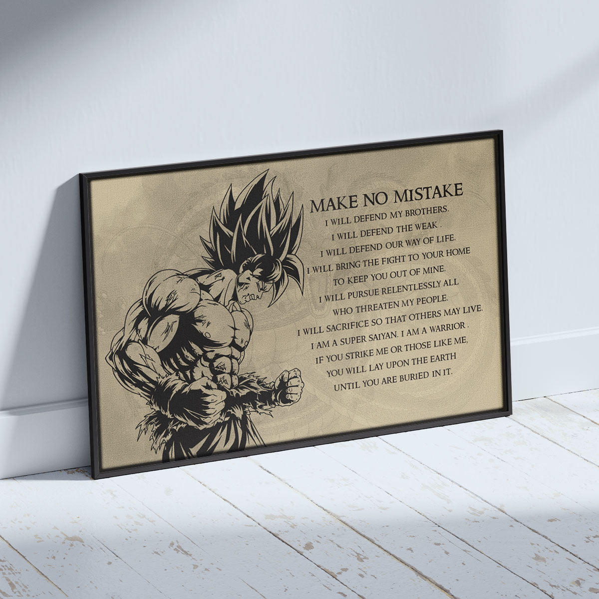 Dragon Ball Canvas Wall Art - DR027 - Super Saiyan Goku - Make No Mistake