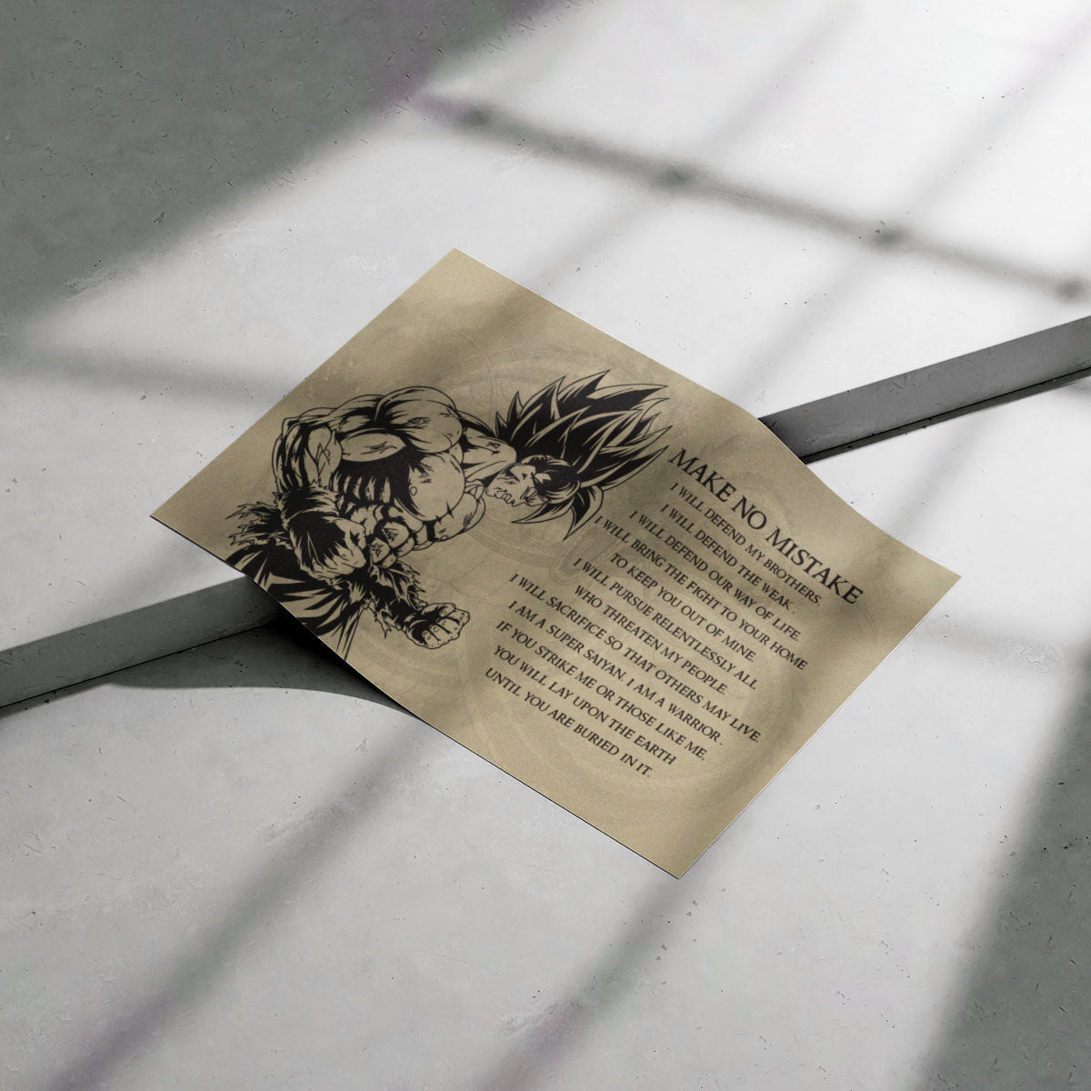 Dragon Ball Canvas Wall Art - DR027 - Super Saiyan Goku - Make No Mistake